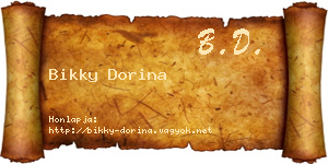 Bikky Dorina névjegykártya